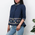 casual stand-up collar embroidery shirt NSMY24588