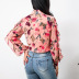 single-breasted lotus leaf sleeve chiffon shirt NSMY24591