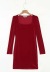Square neck velvet dress NSHS24700