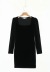 Square neck velvet dress NSHS24700