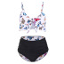 butterfly print sexy triangle split swimsuit  NSHL24748