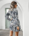 spring new women s single-breasted flared sleeve leopard shirt dress NSMY15910