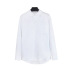 casual white lapel long-sleeved shirt NSMY15930