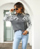round neck mid-length pullover knit short sweater NSMY15941