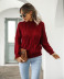 fashion half high neck twist long sleeve pullover sweater NSMY15943