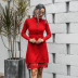 women s autumn and winter new fashion long sleeve knitted dress NSMY15952