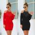 women s autumn and winter slimming strapless knitted slim-fit hip sweater skirt NSMY15964