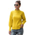 autumn and winter fashion mock collar lantern sleeve pit strip sweater NSMY15966