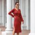 spring and summer new women s slim fashion sweater knitted dress NSMY15969