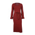 spring and summer new women s slim fashion sweater knitted dress NSMY15969