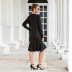 Women s autumn and winter loose ruffle knitted sweater skirt NSMY15970