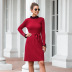 women s lace knitted bow tie sweater skirt NSMY15977