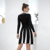 fall/winter casual black and white knitted sweater skirt NSMY15980