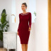 Knitted Trumpet Sleeve Hip Sweater Dress NSMY15983