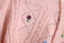 suéter de manga de punto de tejido de malla jacquard NSAM16153