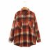 autumn and winter brushed plaid padded shirt  NSAM16154