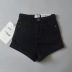 High-waisted cuffed denim shorts  NSAC16286