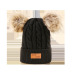 fur ball woolen knitted hat  NSTQ15884
