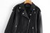 winter medium long motorcycle pu leather jacket   NSAM16378