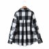 woolen plaid shirt jacket   NSAM16383