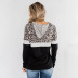 long sleeve autumn leopard round neck pullover sweater   NSSI16509