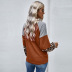 loose round neck pullover long sleeve sweater  NSSI16511