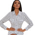 plaid long sleeve shirt dress  NSWX16575