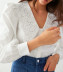 single-breasted long-sleeved solid color embroidery shirt NSLD16629