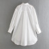 Loose Wild Mid-Length White Bottoming Shirt NSAC16680