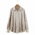 wave light texture velvet long-sleeved shirt  NSAM16762