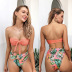 women s solid color split print bikini NSZO16945