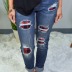 Ripped Printed Patch Jeans NSYF16986