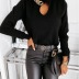 Chain Decoration Hollow Knit Top NSYF16989