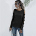 solid color hollow casual slim knit sweater  NSJR17235