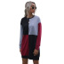 long paragraph contrast color long-sleeved sweatershirt NSJR17238