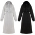 plus size hooded long-sleeved long dress  NSJR17257