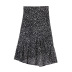 elastic waist mid-length chiffon skirt  NSJR17269