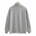 Loose zipper stand collar big pocket sweatershirt  NSAC17431