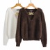 chain decorative imitation mink hair sweater NSAC17438