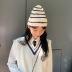 striped woolen knitted hat  NSTQ17048