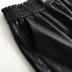 elastic waist PU leather shorts  NSYZ17112