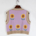Autumn/Winter new print knitted loose vest  NSJR17159