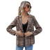 fashion long-sleeved double-breasted printed suit jacket  NSJR17162