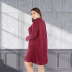 plus size round neck loose solid color long sleeve dress NSJR17198