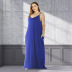 Pure Color Loose Double Pocket Sling Plus Size Long Dress  NSJR17206