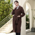 retro suit collar solid color waist woolen coat  NSJR17219