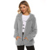 solid color hooded zipper cardigan sweater  NSJR17226