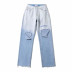 fashion ripped straight leg gradient jeans  NSLD17460