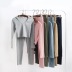 autumn and winter new short hooded sweater trousers casual suit NSAC17607