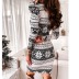 round neck long sleeve Christmas dress NSYD17679